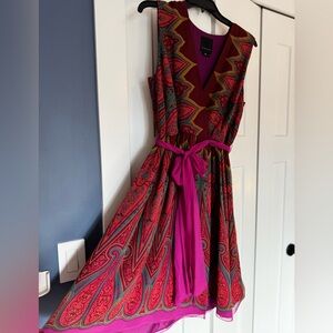 Anna Sui Anthropologie Silk Dress- SIZE 10